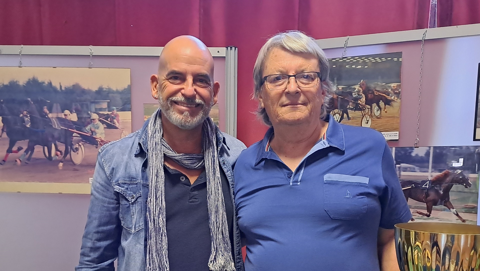 Emanuele Ossani al Museo del Trotto